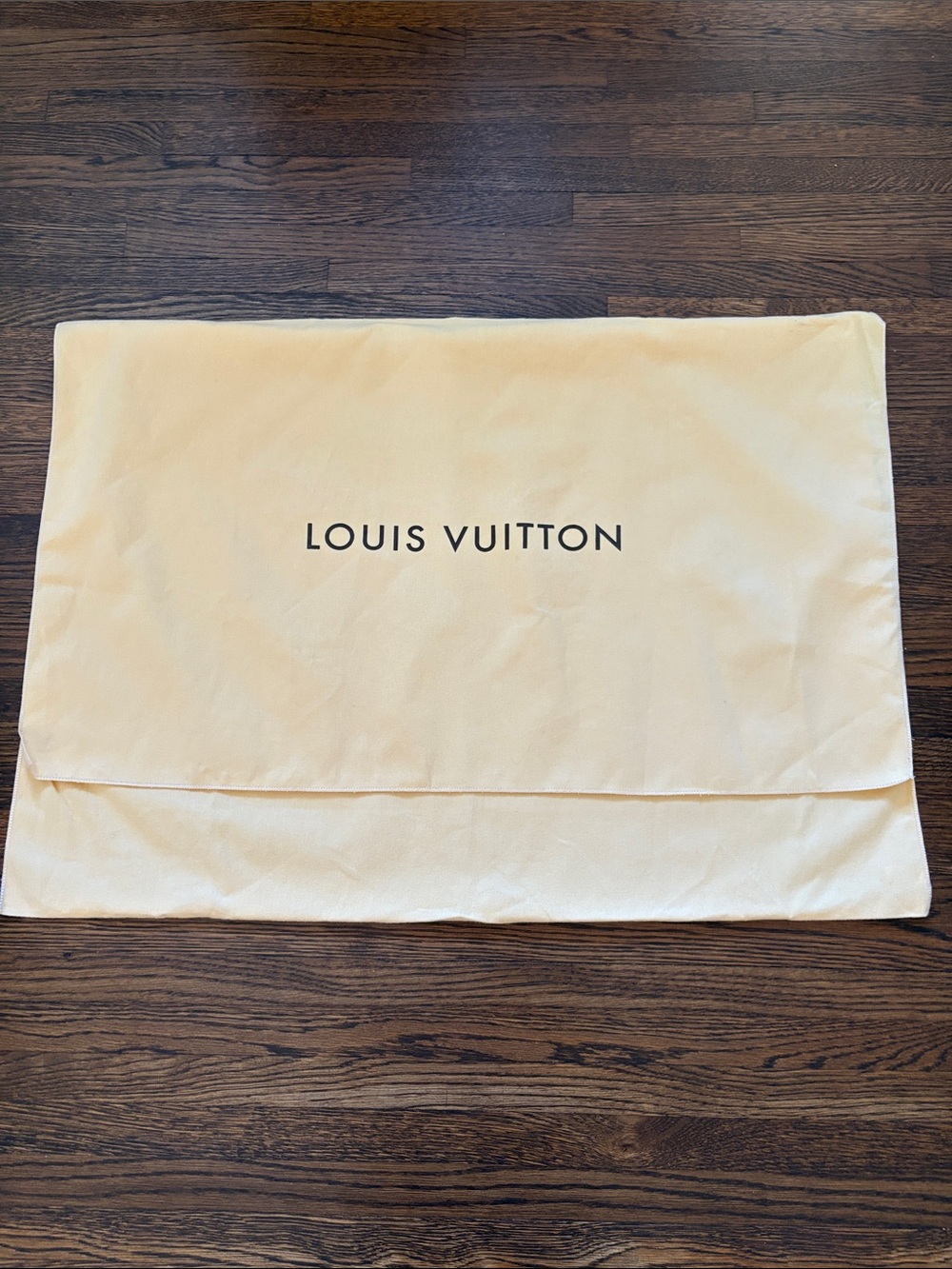 Louis Vuitton Cream and Brown Logo Dust Cover